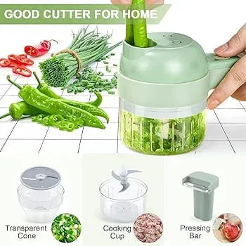 4 in 1 - Electric Vegetable Cutter | Rechargeable