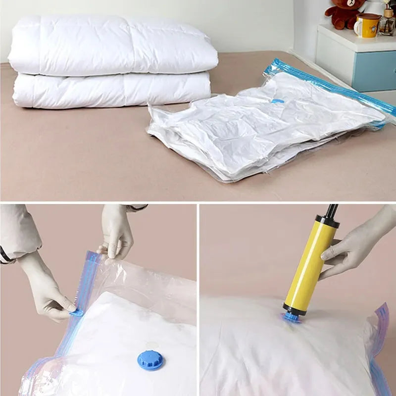 4 Pcs Vacuum Storage Bag with Hand Pump